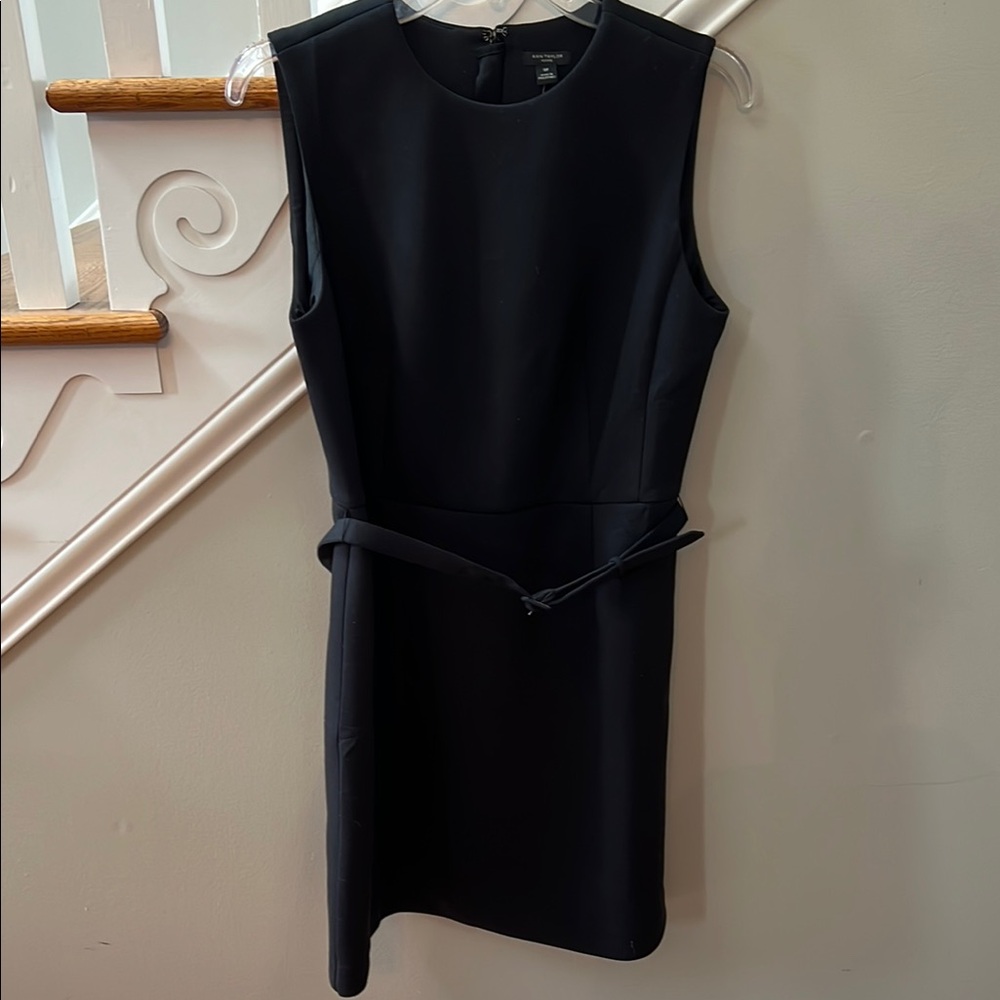 NEW! Ann Taylor Petite Double knit A-line Sleeveless Dress - black